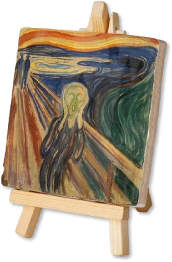 Kunsttegetlje - De Schreeuw - Met Houten Ezeltje