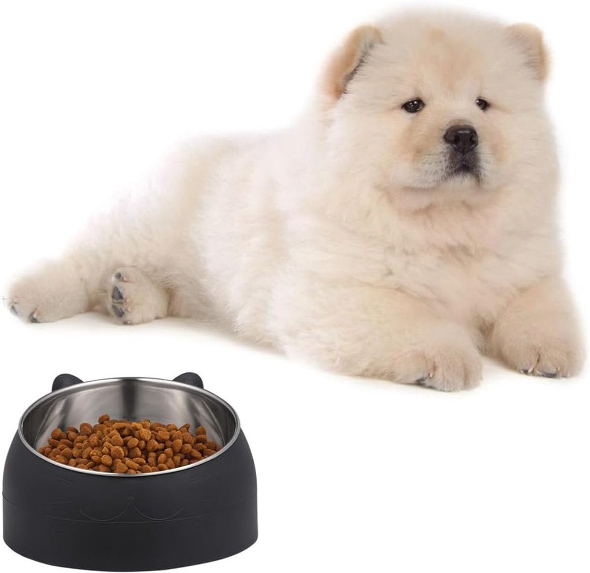 Kattenvoerbak Roestvrij Staal - kat voedsel kom - Roestvrijstalen Honden Voedsel Kom - Voedingsbak Hondenbak - voerbak voor hond of kat - Waterbak Hond - Waterbak kat - Roestvrij staal huisdier kat kom - Voor Katten Puppies