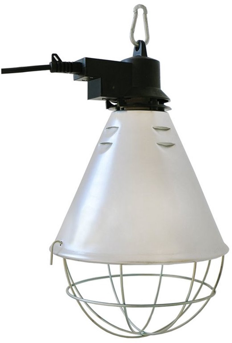 Opfokarmatuur met beschermingskooi 2.5m kabel voor 1x lamp max 250W Ø21x26cm E27