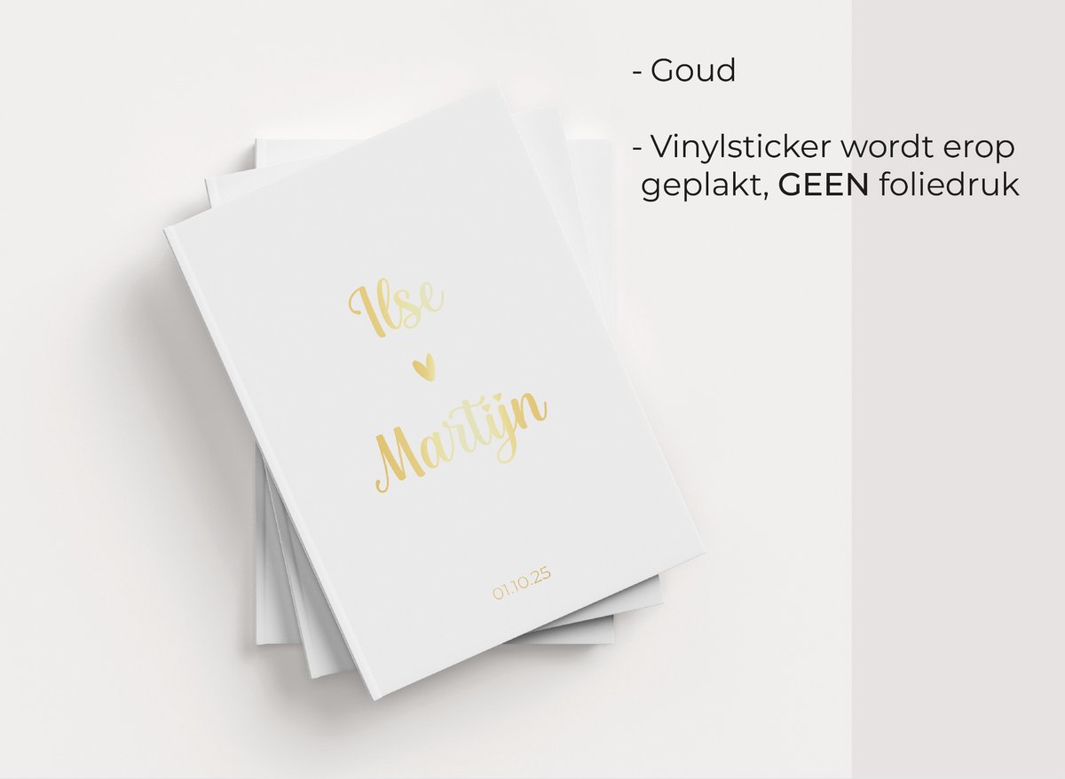 weddingmusthave Photobooth Gastenboek Bruiloft - Gepersonaliseerd A4 staand