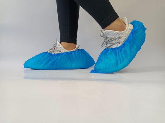 100 Pièces Couvre-chaussures Jetables En Plastique - Élastique Haut - Imperméable - Taille Unique