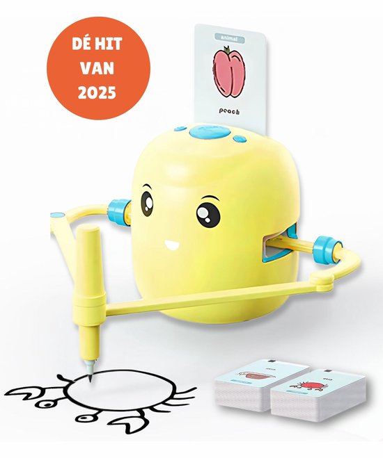 2X Robot de Dessin Interactif et Éducatif, 200 Cartes à Dessin, Robot