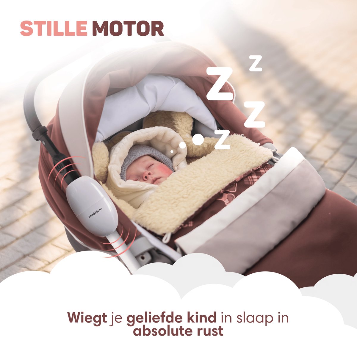 Vulpes Goods® BabyCare - Baby Rocker voor Kinderwagen - Baby Swing - Babywipstoel - Automatisch Schommelen - Incl. Reistas - PRO Versie — afbeelding 9