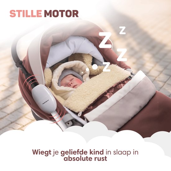 Vulpes Goods® BabyCare - Baby Rocker voor Kinderwagen - Baby Swing - Babywipstoel - Automatisch Schommelen - Incl. Reistas & E-Book - PRO Versie van Vulpes Goods® — afbeelding 5
