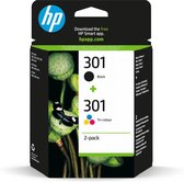 HP 301 - Inktcartridge - Origineel - Zwart en Kleur - 2-Pack