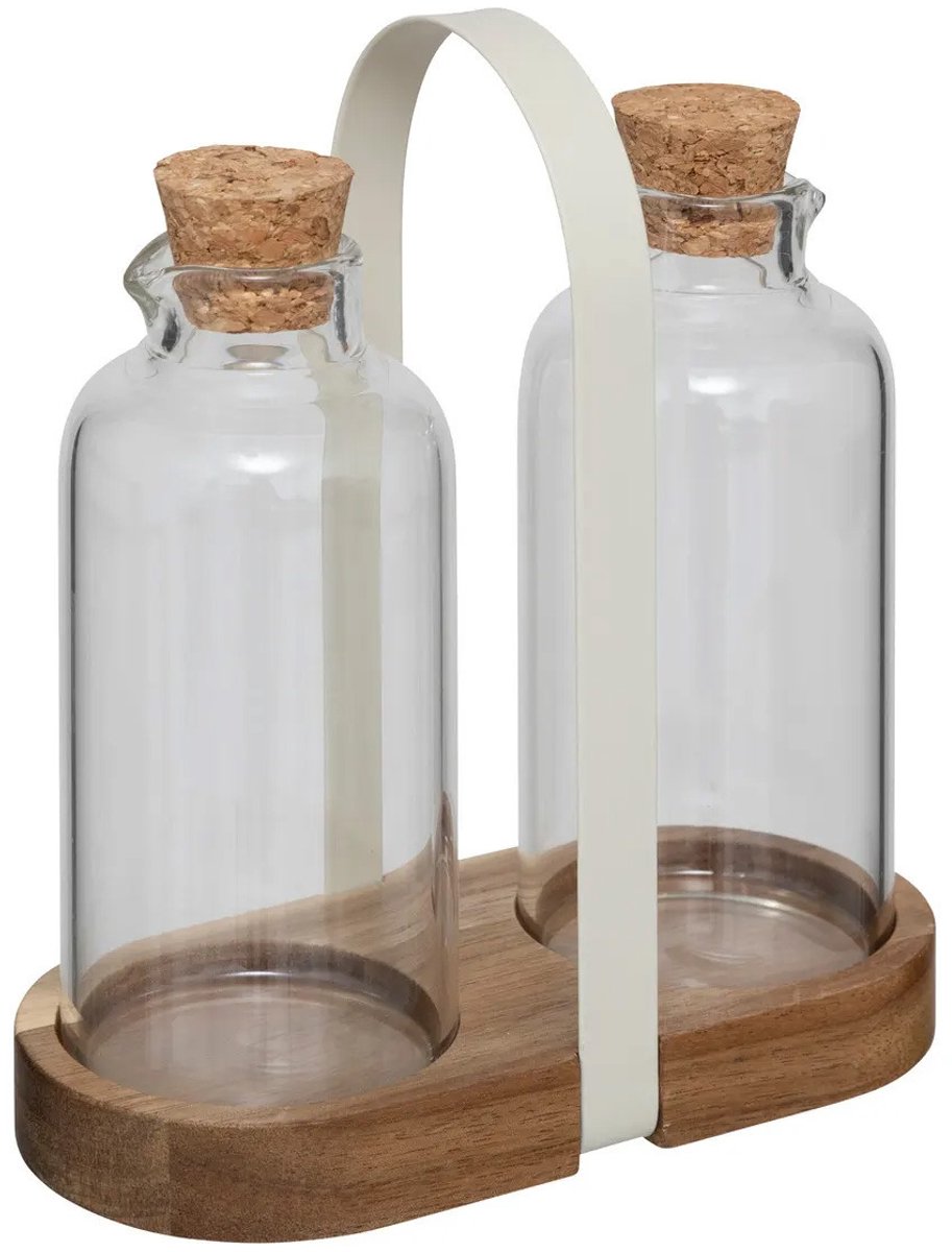 5five olie- en azijnfles set - Borosilicaatglas, 500 mL, 2 stuks