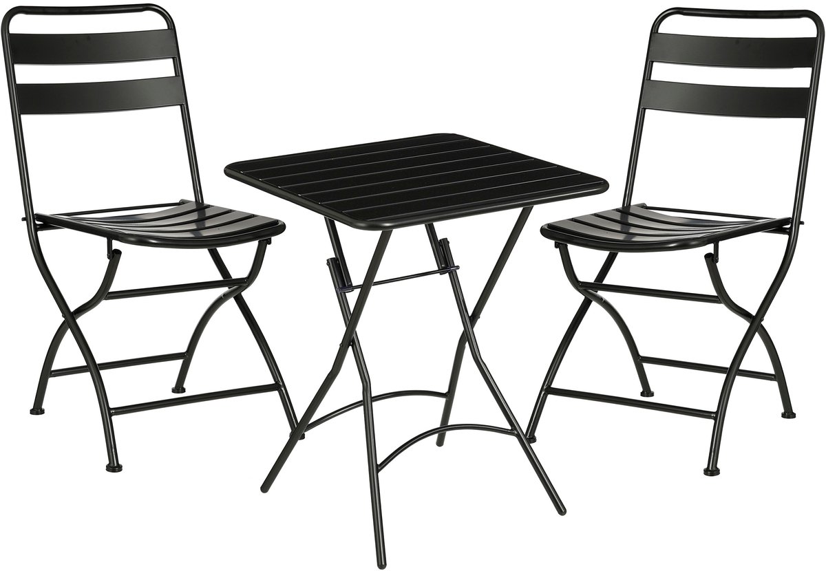 Mica Decorations Evita Bistroset - Set van 3 - Metaal - Zwart