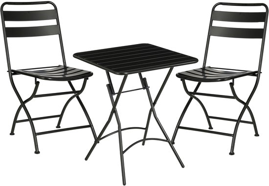 Foto: Mica decorations evita bistroset set van 3 metaal zwart