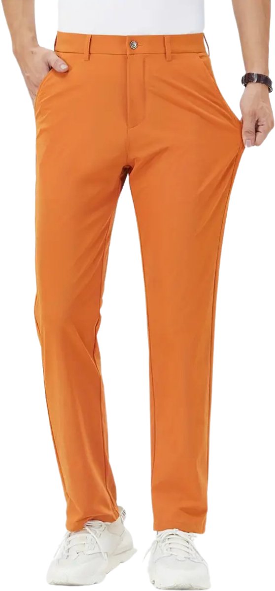 Nivard Golfbroek Heren - Golfkleding - Golfen - Golf Accessoires - Nette Pantalon - Rood Oranje L - Maat 50 van Nivard — afbeelding 2