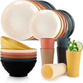 Bol.com Camping Servies 16 Delig - Camping Servies - Camping Servies Set - Plastic Servies Camping aanbieding