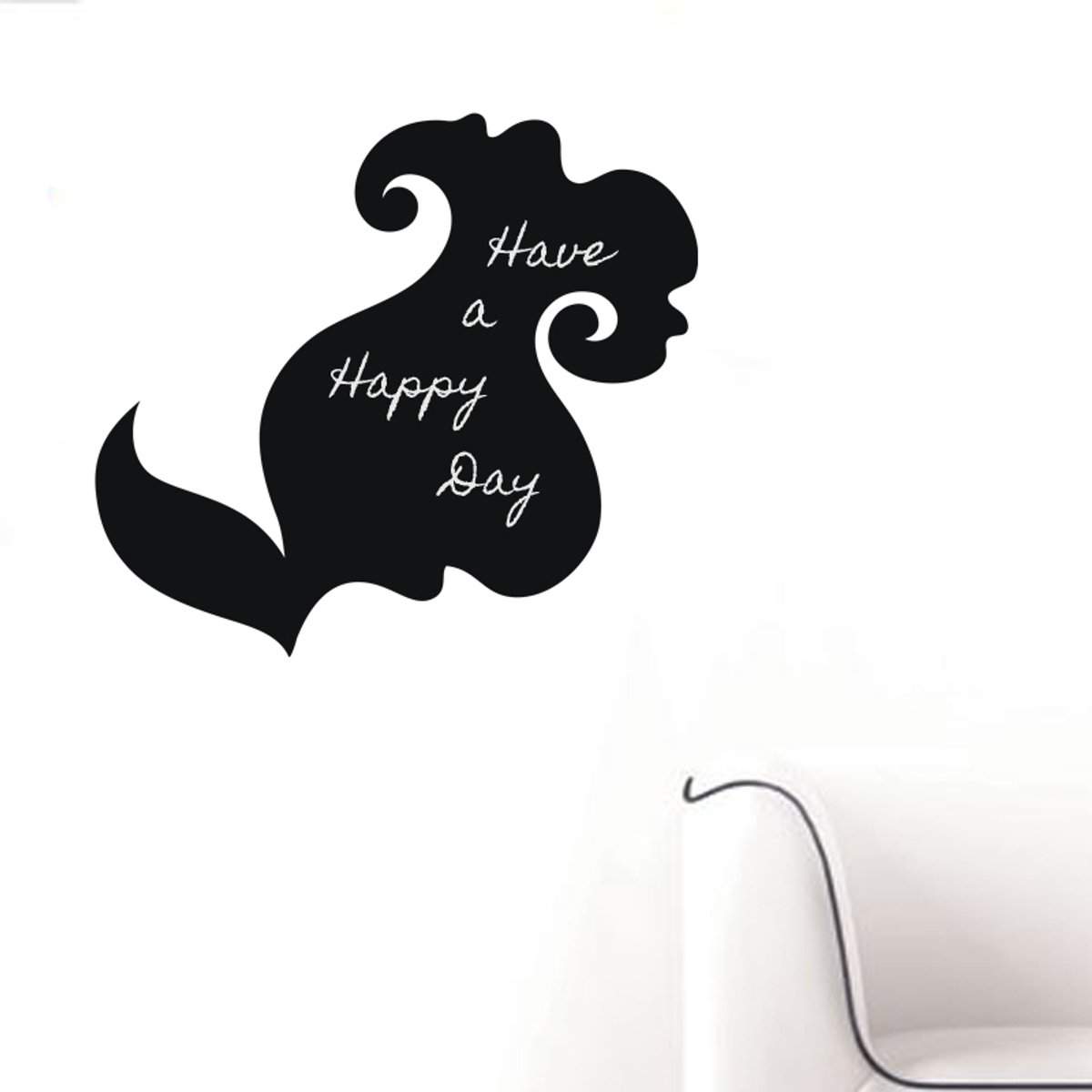 Ambiance Sticker Schoolbordsticker - uitwisbare zelfklevende muurstickers - BLOEMENMOTIE - 55x60cm Multi color