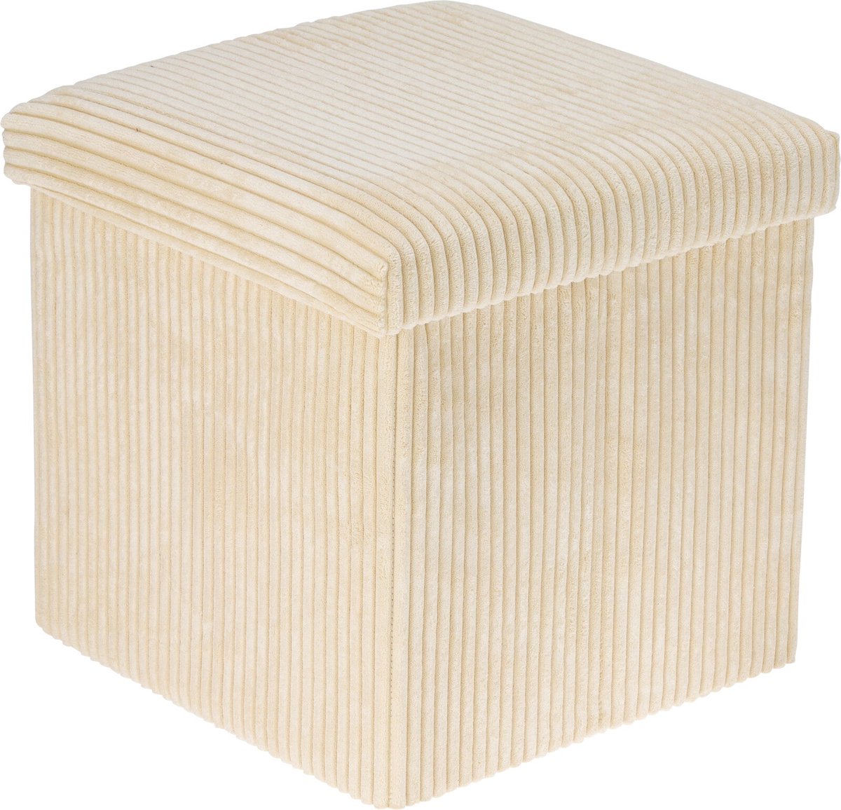 Konges Sløjd Corduroy Opvouwbare Poef -38x38x38cm - Beige