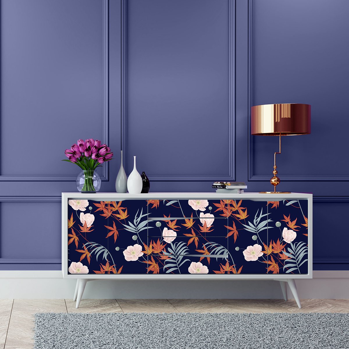 Ambiance Sticker Tropische meubelsticker Aratanya 40 x 60 cm Multi color