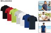 Milanoro - Elegante katoenen polo voor heren - Koningsblauw - XXL
