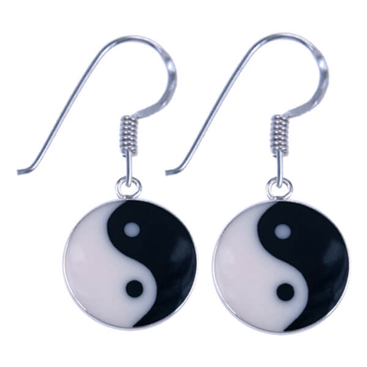Zilveren oorbel Yin Yang(90003)