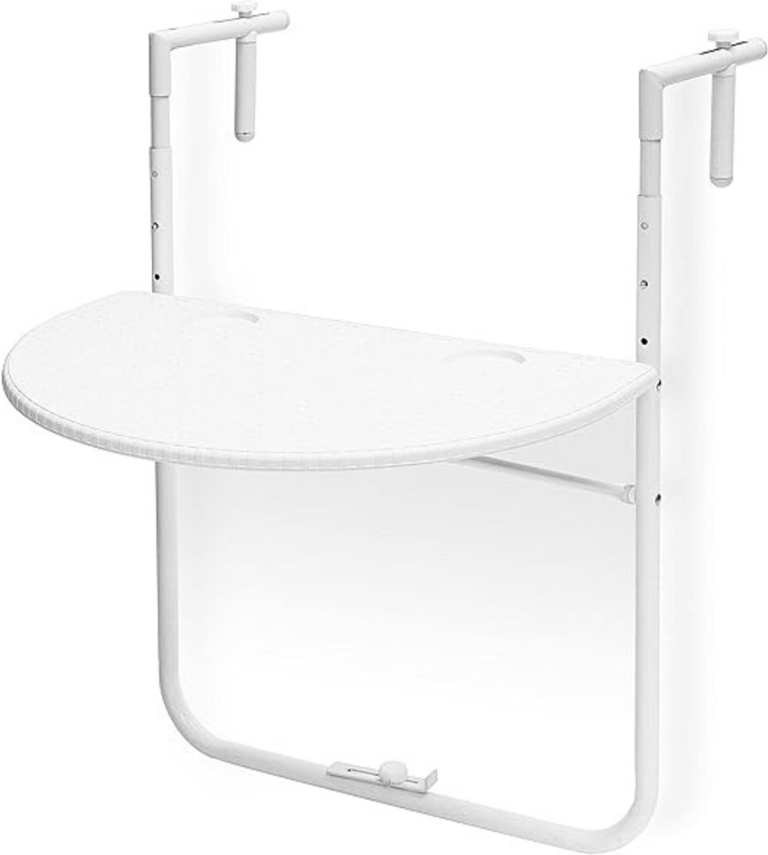 Balkontafel Hangend - Inklapbare Balkontafel - Tafel Voor Aan Het Balkon - Hangende Balkontafel - Weerbestendige Balkontafel - Wit