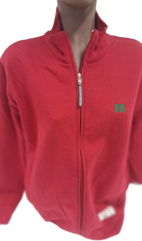Gilet de sport Russell, fermeture éclair longue, rouge, taille XL