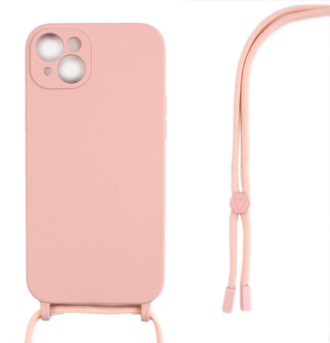 voor iPhone 15 Plus Telefoon Hoesje - Telefoon Telefoon Hoesje met koord - Telefoon Hoesje - Case Pink
