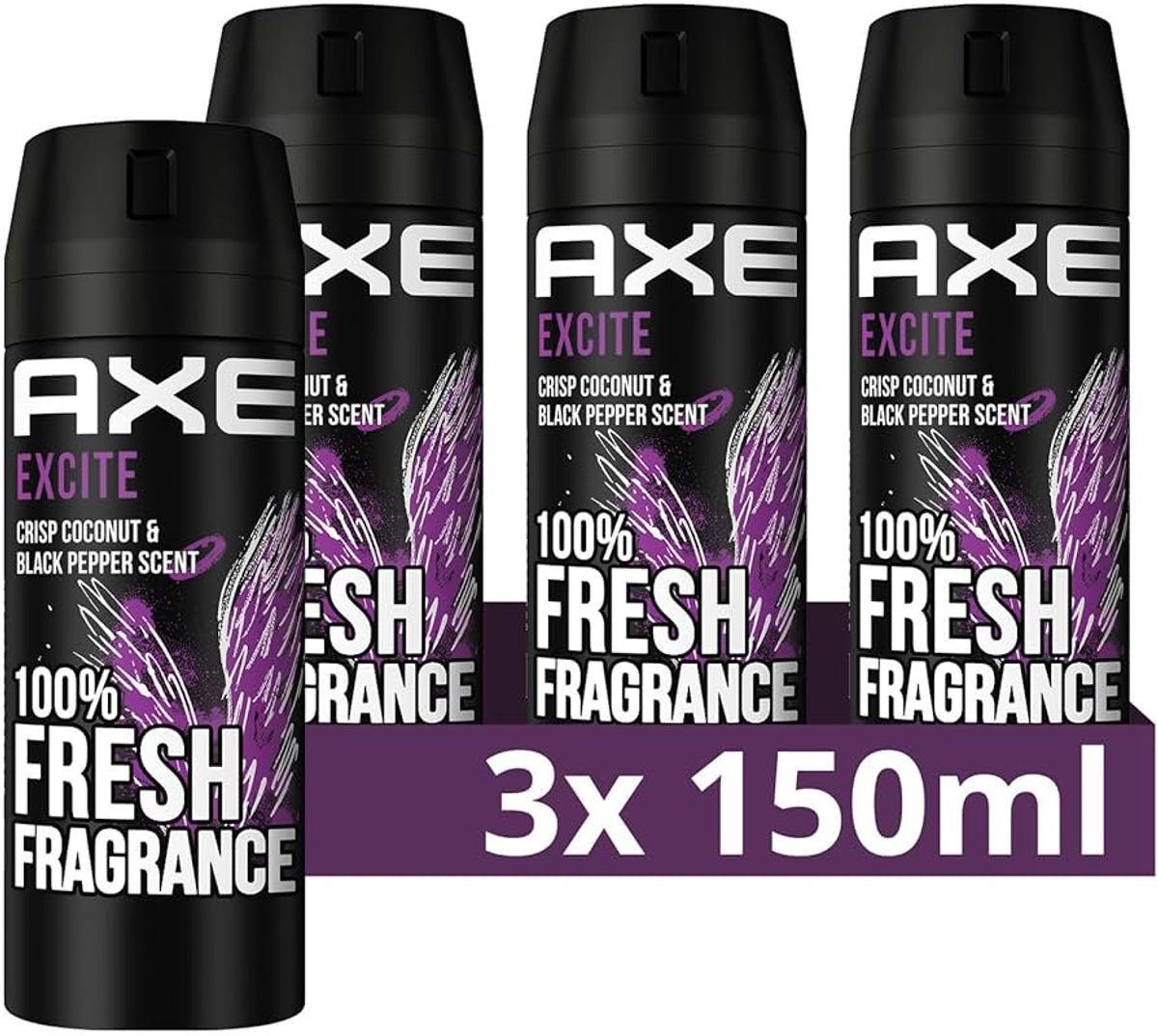 Goedkoopste AXE Excite Deo Spray / Body Spray - Voordeelverpakking 3 x 150 ml
