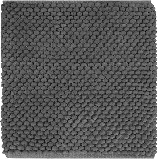 Dutch House Bidetmat Caorle - Bidetmat 60x60cm - Antraciet - Antislip - Badmatten - Anti Slip Douchemat - Badkamer Mat - Snel Absorberend - Snel Drogende Badmat - Bidetmat - WC mat - Toiletmat voor hangend toilet