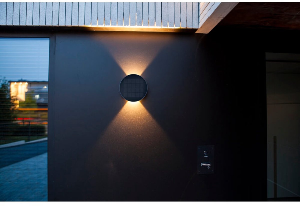 Lutec Belka - LED hybrid wandlamp voor buiten