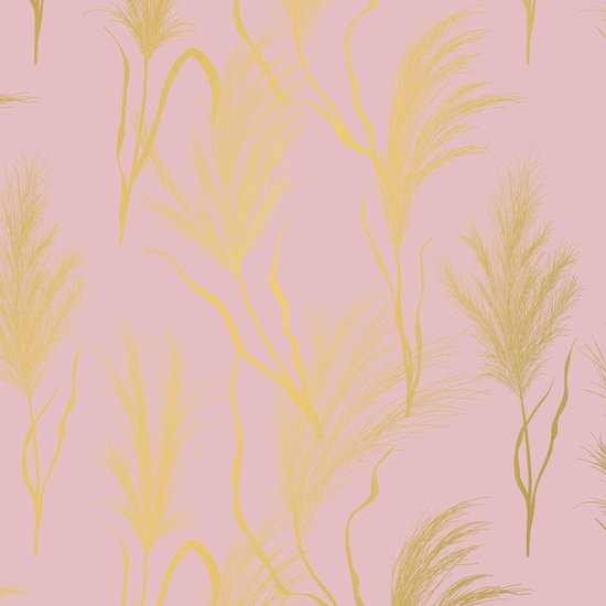 Inpakpapier Grass Pink - 80g, 200m, 30-70cm Breed Luxe Cadeaupapier met Planten |variant: 30 cm / 200 mtr.