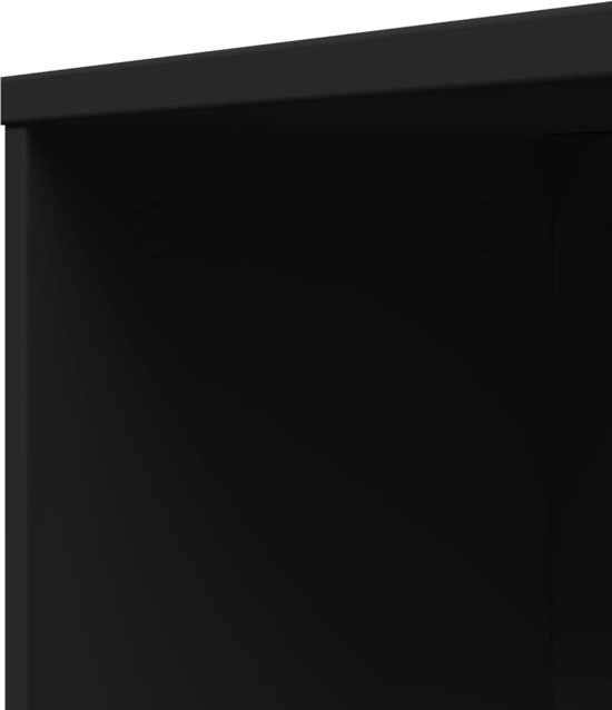 Badmeubel met Spiegel Zwart Eiken 60x33x61cm Gefabriceerd Hout
