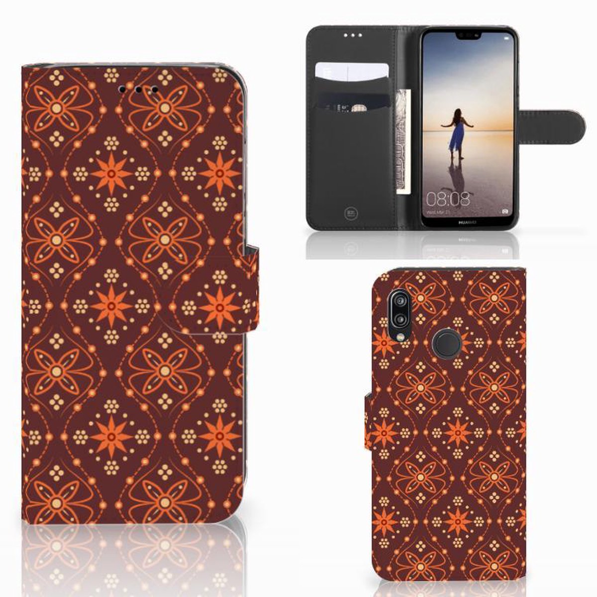 Samsung Galaxy A30 Telefoon Hoesje Batik Brown