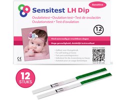 Sensitest Ovulatietest Dipstick Sensitive – 12 stuks – Extra gevoelige ovulatietesten – Vind tot wel 4 vruchtbare dagen – Inclusief ovulatiekalender & handleiding