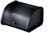 Ceruzo Boîte à Pain Couvercle Coulissant - Design Rétro - Opbergbox pour Cuisine- Zwart Mat - 25 x 26 x H17 cm