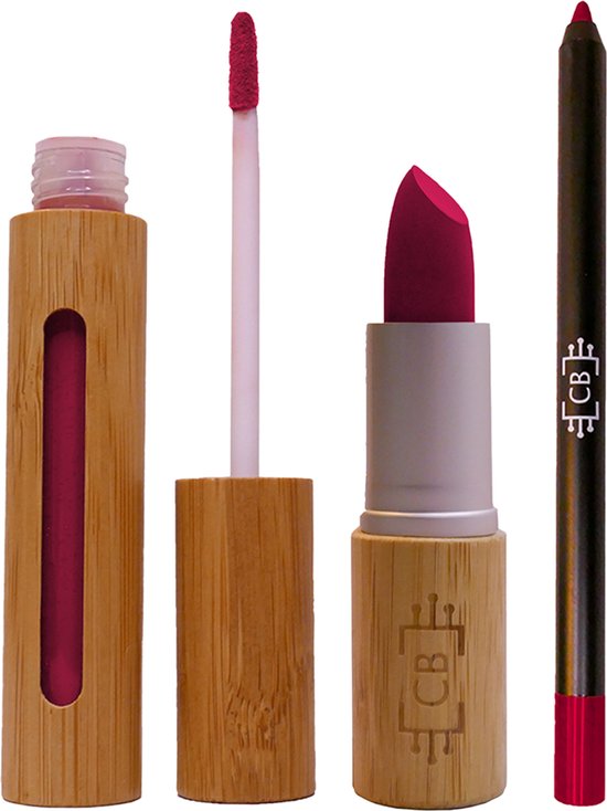 Cosm.Ethics Bar Lipstick Set Matte - Paars - Duurzaam vegan