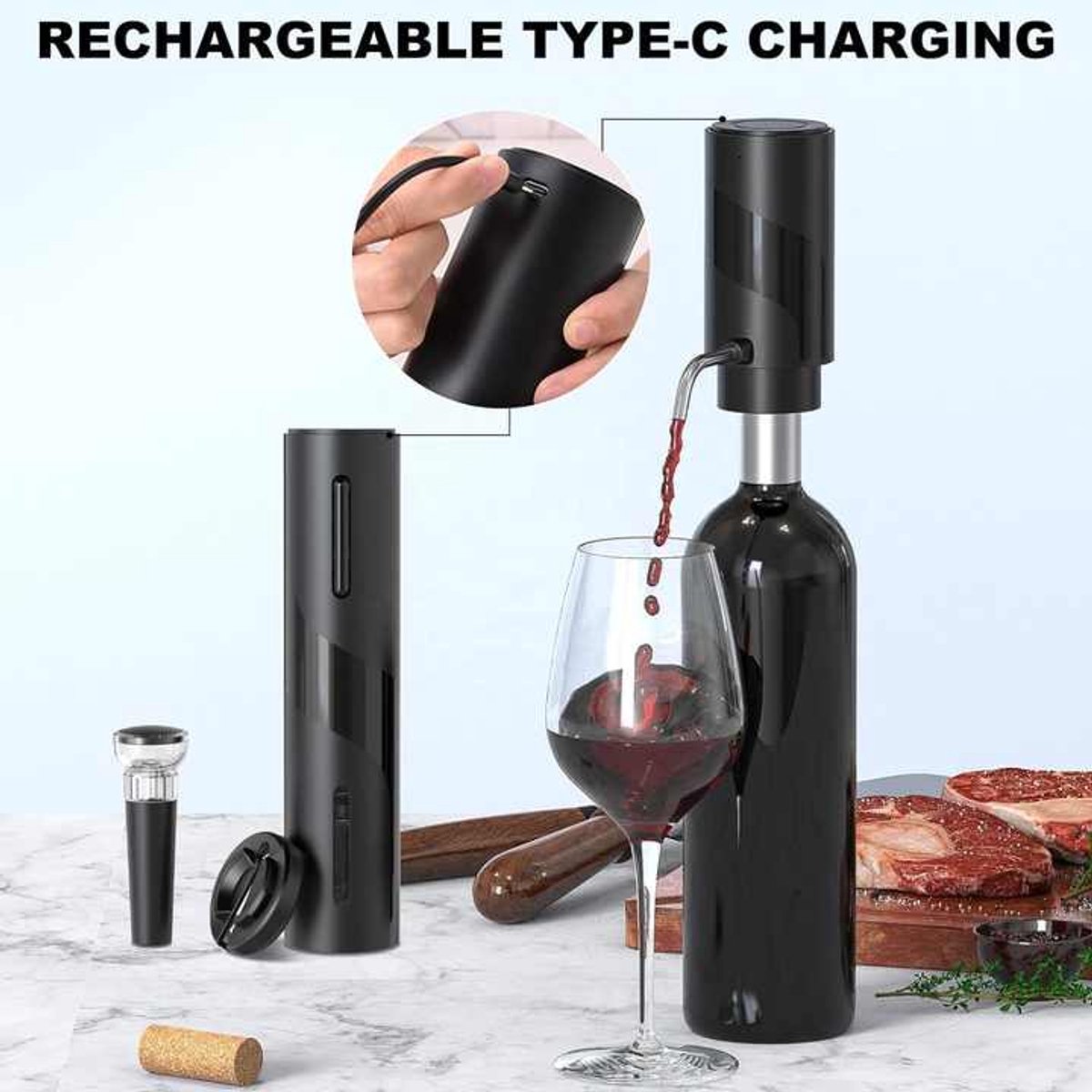 Copain de Vin™ - Electric Corkscrew - Elektrische Kurkentrekker - Kurkentrekker Wijn