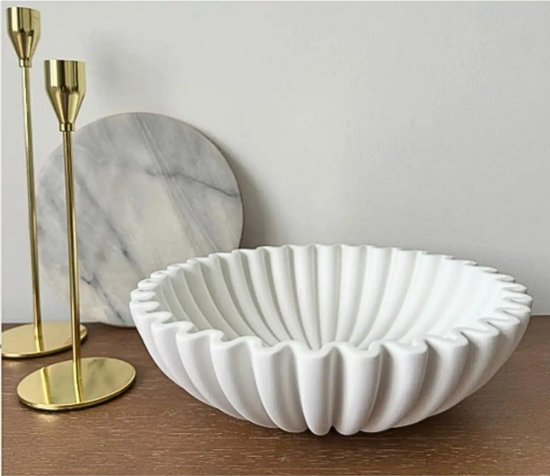 Janse Luxe Ronde Fruitschaal Wit