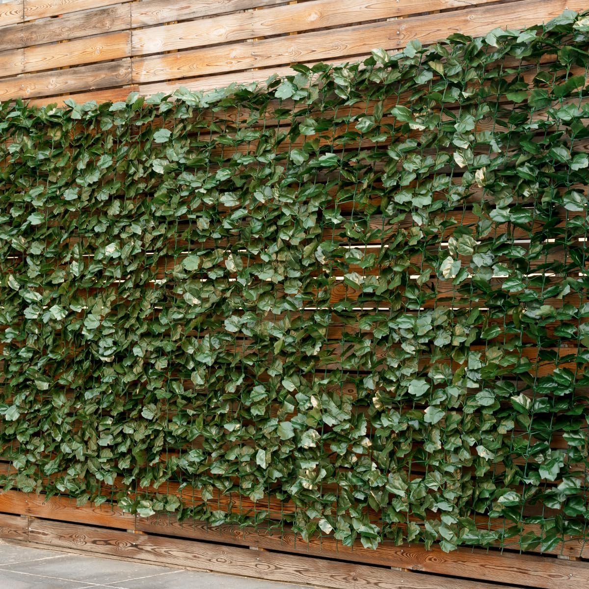 COSTWAY Kunstklimop voor de tuin, inkijkbescherming, bladerlook, windscherm, plantenwand, heg, klimop, voor tuinheggen, balkon, buitendecoratie, heggenplant, groen, 150 x 240 cm