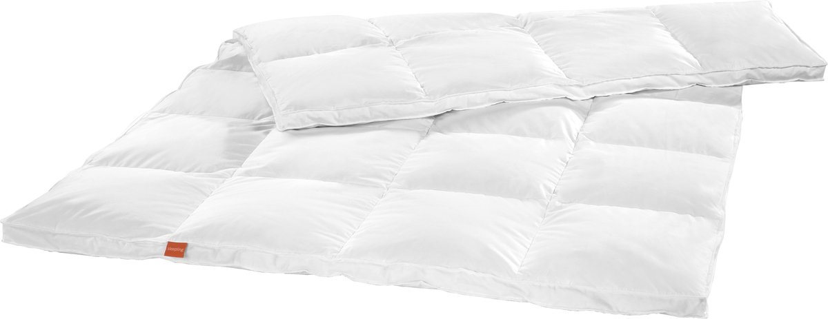 sleepling 220 x 240 cm donzen dekbed | extra warm winterdekbed | vulling van 90% dons en 10% veren | Downpass-gecertificeerd | Made in EU | wasbaar op 60 graden | wit