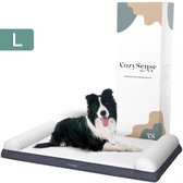 CozySense® – Hondenkussen - Orthopedisch Hondenkussen - 90 X 54 cm – Maat L - 30 Dagen Uitproberen - Waterdicht – Ergonomische Comfort en Gewrichtsondersteuning - Geschikt Als Benchkussen & Hondenbed - Wit