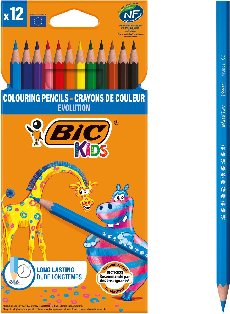 BIC Tropicolors kleurpotloden set 12-delig