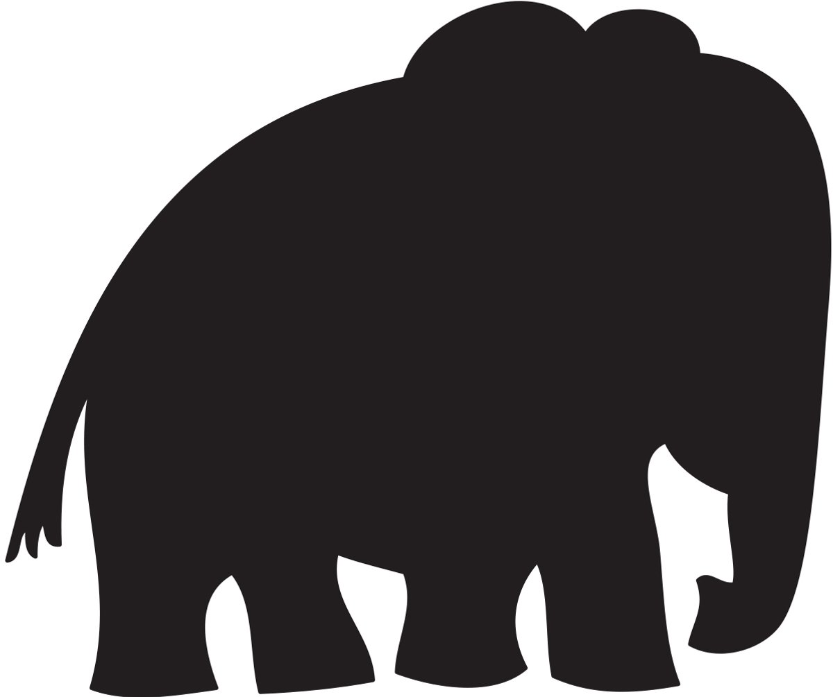 Ambiance Sticker Schoolbordsticker - uitwisbare zelfklevende muurstickers - OLIFANT - 45x55cm Multi color
