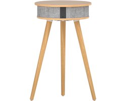 Doppler Barista SoundTable – 3-in-1 Bluetooth Speaker Tafeltje met Wireless Charging & Houten Design – Lichtbruin