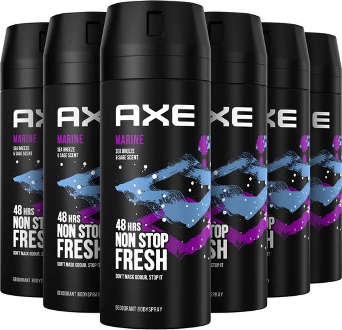 Goedkoopste AXE Marine Deodorant - 6 x 150 ml - Voordeelverpakking