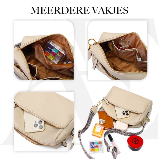 Aramae® - Sac bandoulière femme - Sacs bandoulières - Sac bandoulière - Sac téléphone - Beige mat