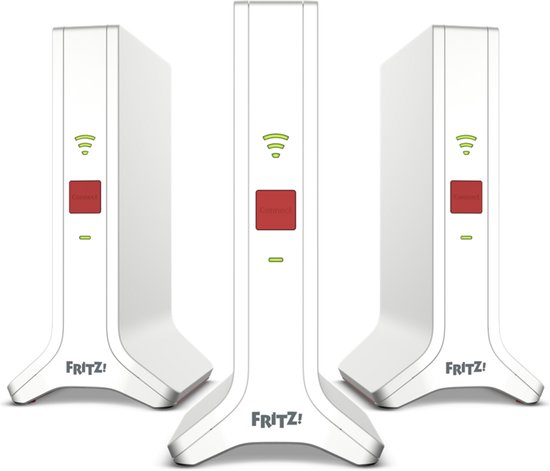 Foto: Fritz mesh wifi set 4200 mesh wifi 6 wifi versterker 3 pack tri band 4200 mbps tot 7 kamers naadloze dekking