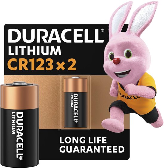 Duracell 123 lithium batterij - 3V, CR123 - 2 stuks