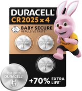 Bol.com Duracell 2025 Lithium-knoopcelbatterijen - 3V CR2025 - 4 stuks aanbieding
