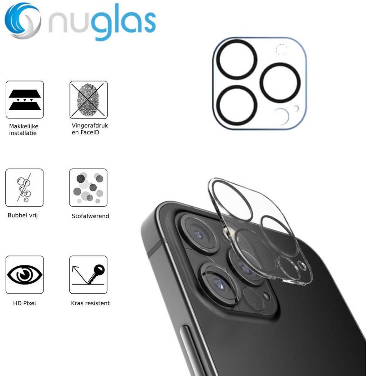 NuGlas camera lens protector voor iPhone 14 Pro/Pro Max - Beschermglas iPhone - Tempered Glass