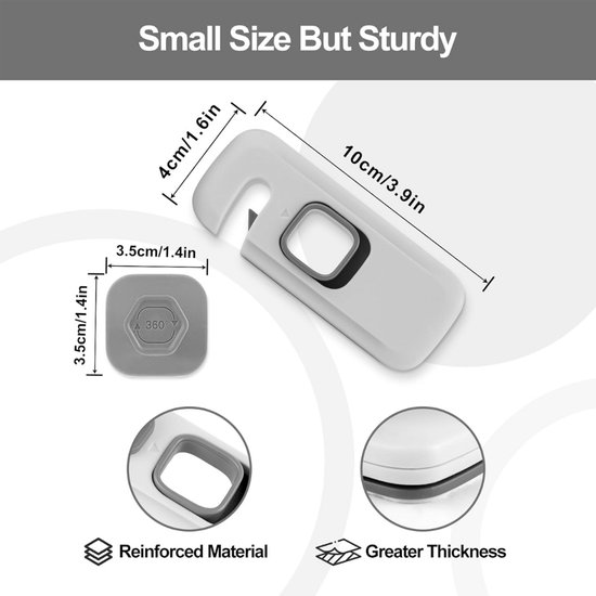 EUDEMON 1pc Updated French Fridge Lock French Door Refrigerator/Freezer