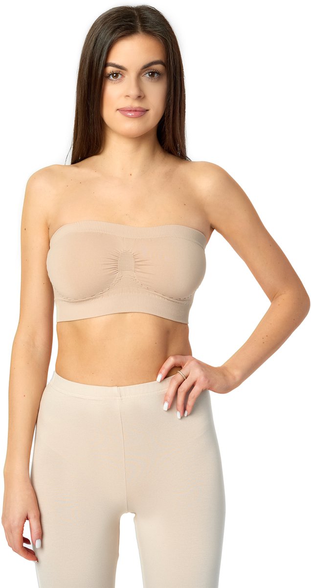 Merry Style Dames Pads Bandeau Top – Beige – S/M - MS-HS-06-161