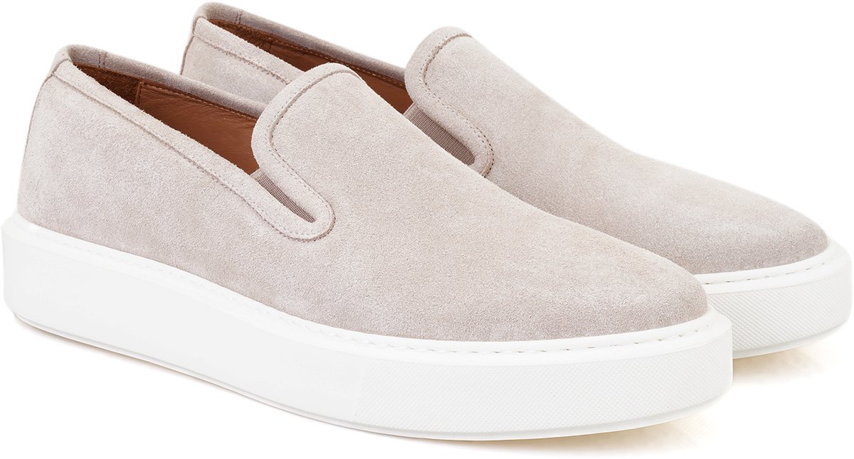Desa Lage schoen Suède Beige Mannen Schoenpunt: Ronde Maat: 44 EU