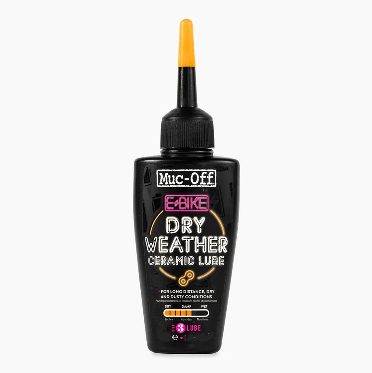 Muc-Off E-Bike Dry Lube - Kettingsmeermiddel - 120ml - Keramische formule - Boron Nitride - Geschikt voor droge omstandigheden - Hoge torsiebelasting