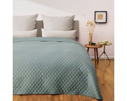 Blumtal Bedsprei 240 x 260 cm - Oek-TEX gecertificeerd - Voor bedden van 180 x 200 cm - Sprei voor bed en bank - Mintgroen